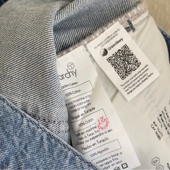 Triarchy Jeans High Rise Distressed Straight Jeans Size‎ 28 Light Wash - Picture 8 of 10